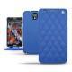 Custodia in pelle Samsung SM-N9000 Galaxy Note 3  - Bleu océan - Couture ( Nappa - Pantone 293C ) 