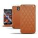 Custodia in pelle Samsung SM-N9000 Galaxy Note 3  - Marron - Couture ( Nappa - Pantone 1615C ) 