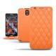 Custodia in pelle Samsung SM-N9000 Galaxy Note 3  - Orange - Couture ( Nappa - Pantone 1495U ) 