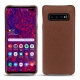 Coque cuir Samsung Galaxy S10 5G - Marron délicat