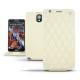 Custodia in pelle Samsung SM-N9000 Galaxy Note 3  - Ivoire - Couture ( Sleek P C12 - White ) 