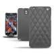 Custodia in pelle Samsung SM-N9000 Galaxy Note 3  - Ebène - Couture ( Sleek P C12 - Black ) 