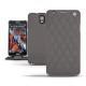Custodia in pelle Samsung SM-N9000 Galaxy Note 3  - Anthracite - Couture ( Pantone 424C ) 