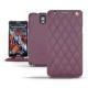 Custodia in pelle Samsung SM-N9000 Galaxy Note 3  - Lie de vin - Couture ( Pantone 5115C ) 