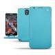 Custodia in pelle Samsung SM-N9000 Galaxy Note 3  - Bleu fluo