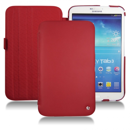 Custodia in pelle Samsung Galaxy Tab 3 8.0 Rouge ( Nappa - Pantone #d50032 ) 