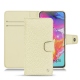 Samsung Galaxy A70 leather case - Ivoire ( Sleek P C12 - White ) 