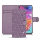 Custodia in pelle Samsung Galaxy A70 - Lilas - Couture ( Nappa - Pantone 2645U ) 