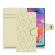 Samsung Galaxy A70 leather case - Ivoire - Couture ( Sleek P C12 - White ) 