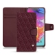 Funda de piel Samsung Galaxy A70 - Lie de vin - Couture ( Pantone 5115C ) 