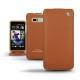 Housse cuir HTC Desire 600  - Marron ( Nappa - Pantone 1615C ) 