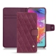 Samsung Galaxy A70 leather case - Prune vintage - Couture