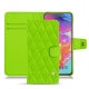 Capa em pele Samsung Galaxy A70 - Vert fluo - Couture