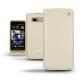 Housse cuir HTC Desire 600  - Beige ( Nappa - Pantone 7502C ) 