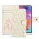 Funda de piel Samsung Galaxy A70 - Blanc escumo - Couture