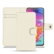 Capa em pele Samsung Galaxy A70 - Blanc PU