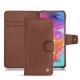 Funda de piel Samsung Galaxy A70 - Marron délicat