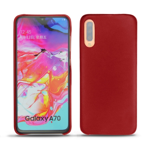 Lederschutzhülle Samsung Galaxy A70Rouge ( Nappa - Pantone #d50032 ) 