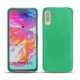Samsung Galaxy A70 leather cover - Menthe vintage ( Pantone 562C ) 