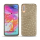 Coque cuir Samsung Galaxy A70 - Autruche desert
