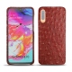 硬质真皮保护套 Samsung Galaxy A70 - Autruche ciliegia