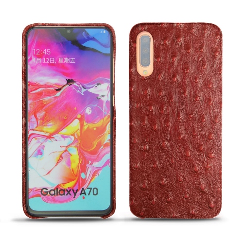 Lederschutzhülle Samsung Galaxy A70Autruche ciliegia ( Pantone #a4343a ) 