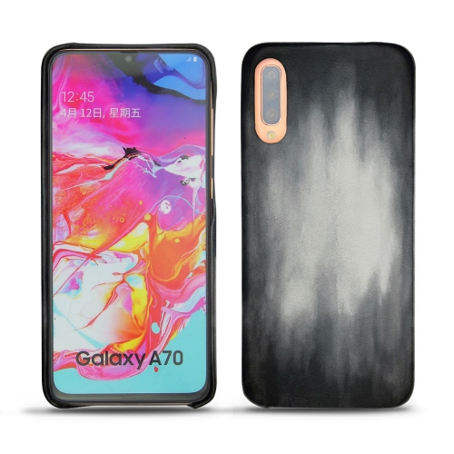Funda de piel Samsung Galaxy A70Gris Patine