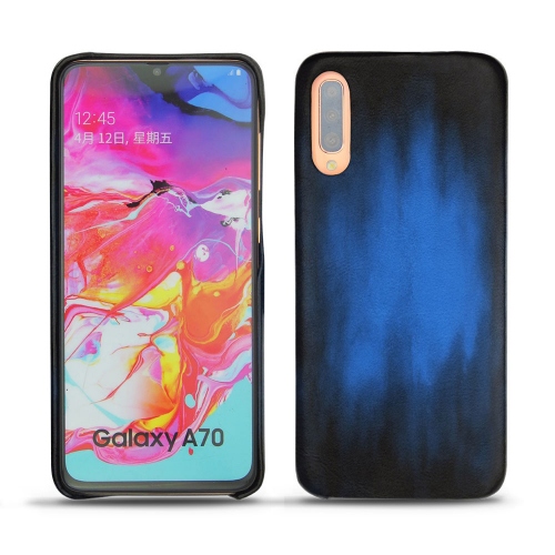 Capa em pele Samsung Galaxy A70Bleu Patine