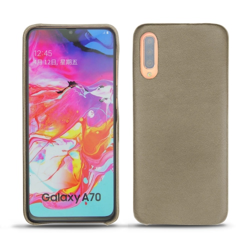 Samsung Galaxy A70 leather cases and coversDarboun sabla ( Pantone #BCB1A1 )