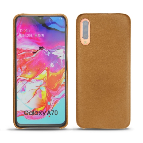 Samsung Galaxy A70 - Habillez votre mobile avec des coques, étuis, housses de luxe en cuir Castan esparciate ( Pantone #824F2A )