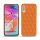 硬质真皮保护套 Samsung Galaxy A70 - Orange - Couture ( Nappa - Pantone 1495U ) 