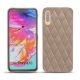 Coque cuir Samsung Galaxy A70 - Taupe vintage - Couture