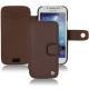 Samsung GT-i9190 Galaxy S4 mini leather case - Châtaigne ( Pantone 476C ) 