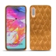 Samsung Galaxy A70 leather cover - Or Maïa - Couture