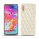 Lederschutzhülle Samsung Galaxy A70 - Blanc escumo - Couture
