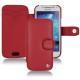 レザーケース Samsung GT-i9190 Galaxy S4 mini - Rouge ( Nappa - Pantone 199C ) 