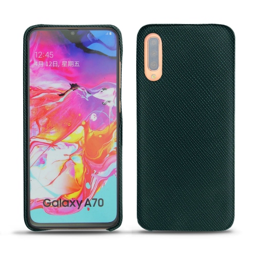Samsung Galaxy A70 - Habillez votre mobile avec des coques, étuis, housses de luxe en cuir Vert séduisant ( Pantone #1d3c34 ) 