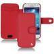 Funda de piel Samsung GT-i9190 Galaxy S4 mini - Tomate ( Pantone 187C ) 