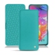 Housse cuir Samsung Galaxy A70 - Bleu fluo