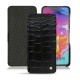 Custodia in pelle Samsung Galaxy A70 - Crocodile nero