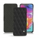 硬质真皮保护套 Samsung Galaxy A70 - Noir - Couture ( Nappa - Black ) 