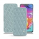 Custodia in pelle Samsung Galaxy A70 - Bleu ciel - Couture ( Nappa - Pantone 277C ) 
