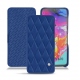 Samsung Galaxy A70 leather case - Bleu océan - Couture ( Nappa - Pantone 293C ) 