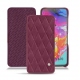 Samsung Galaxy A70 leather case - Prune vintage - Couture