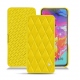 Lederschutzhülle Samsung Galaxy A70 - Jaune fluo - Couture