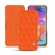 Capa em pele Samsung Galaxy A70 - Orange fluo - Couture