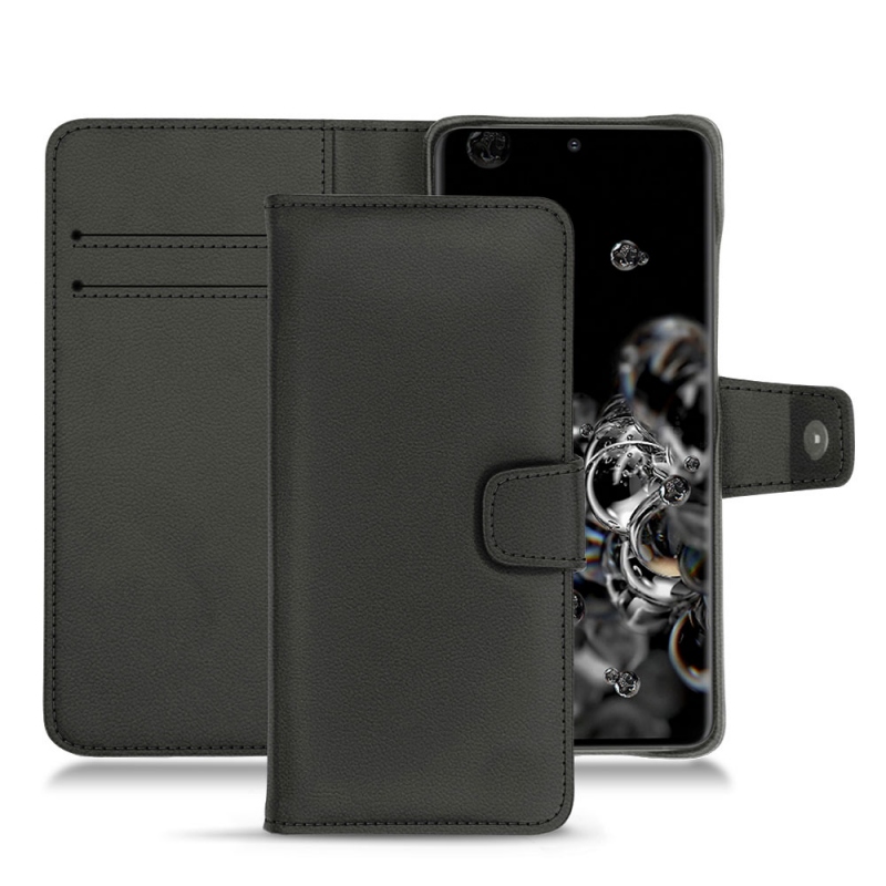 Samsung Galaxy S20 Ultra 5G leather case - Noir PU
