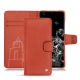 Samsung Galaxy S20+ 5G leather case - Arange clouquié