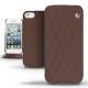 Custodia in pelle Apple iPhone 5C  - Châtaigne - Couture ( Pantone 476C ) 