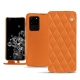 Housse cuir Samsung Galaxy S20 Ultra 5G - Orange - Couture ( Nappa - Pantone 1495U ) 
